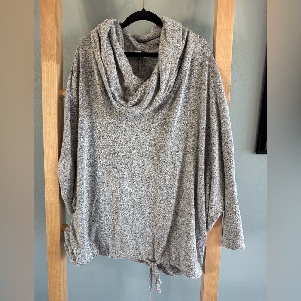 Green Envelope Heather Gray Cowl Neck Sweater